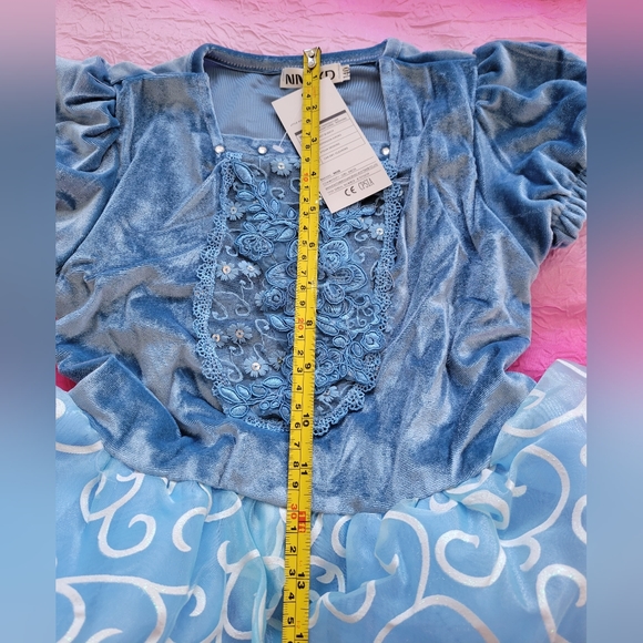 Cinderella Costume Girls  Princess Dress Size 140 (8 Years) NEW - Picture 12 of 16